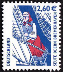 Briefmarke Seute Deern